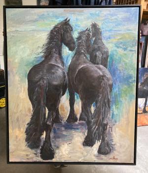 Verkoopexpositie schilderijen Rein Halbersma